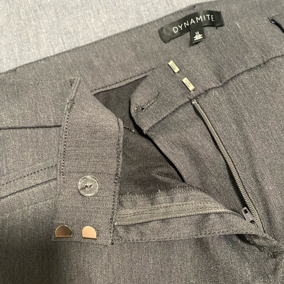 Dynamite Grey Slim Fit Dress Pants (Hemmed) - Picture 3 of 4